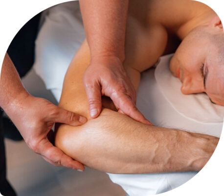 Pressure points massage therapy session at Remedial Studio in London